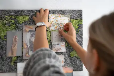Printed Cork Board World map