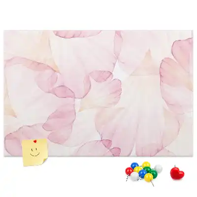 Watercolor Petals Printed Cork Memo Board