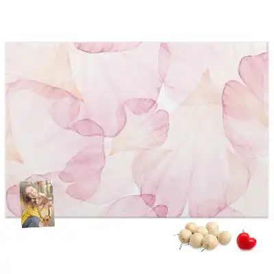 Watercolor Petals Printed Cork Memo Board