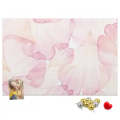 Watercolor Petals Printed Cork Memo Board