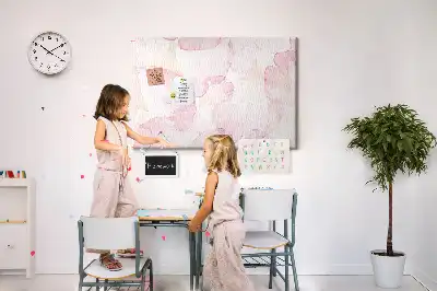 Watercolor Petals Printed Cork Memo Board