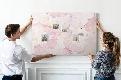 Watercolor Petals Printed Cork Memo Board