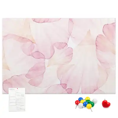 Watercolor Petals Printed Cork Memo Board