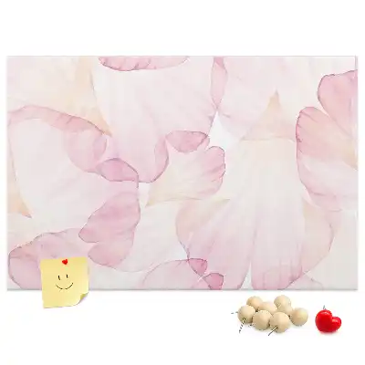Watercolor Petals Printed Cork Memo Board
