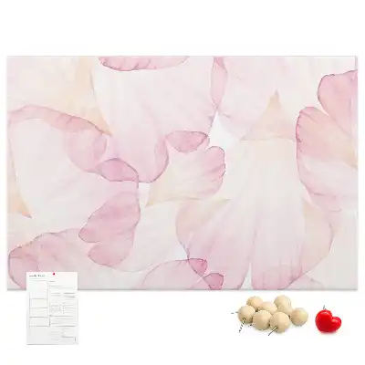 Watercolor Petals Printed Cork Memo Board