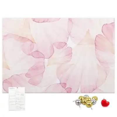 Watercolor Petals Printed Cork Memo Board