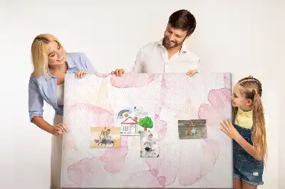Watercolor Petals Printed Cork Memo Board