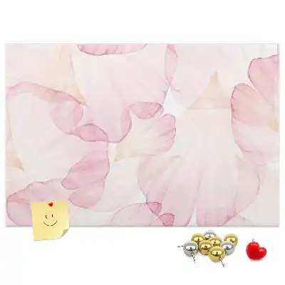 Watercolor Petals Printed Cork Memo Board