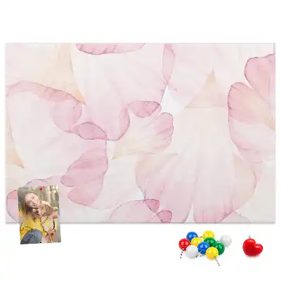 Watercolor Petals Printed Cork Memo Board
