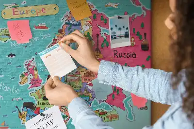 Printed Cork Board Map of Europe