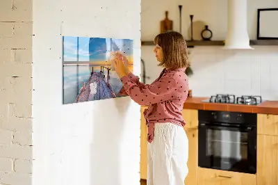 Lake jetty magnetic wall board