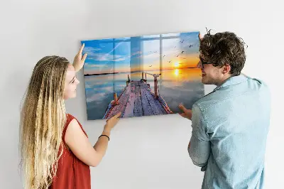 Lake jetty magnetic wall board