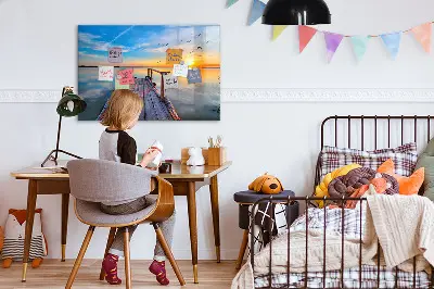 Lake jetty magnetic wall board