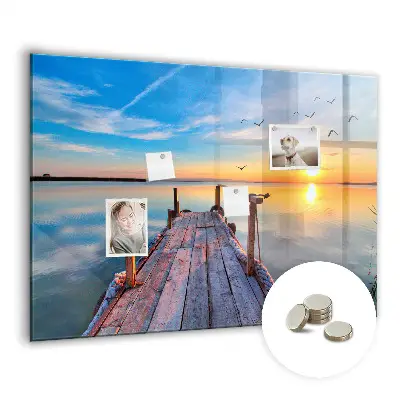 Magnetic wall board Lake jetty