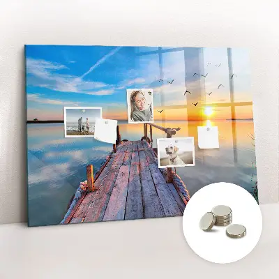 Magnetic wall board Lake jetty