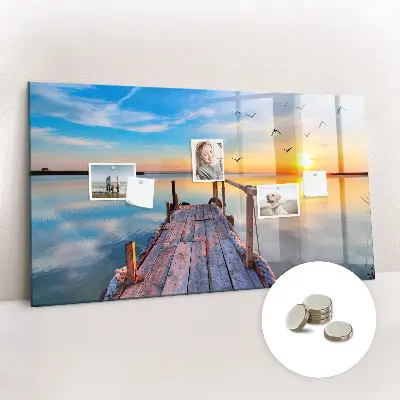 Magnetic wall board Lake jetty