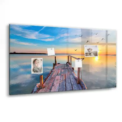 Lake jetty magnetic wall board