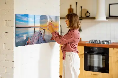 Lake jetty magnetic wall board