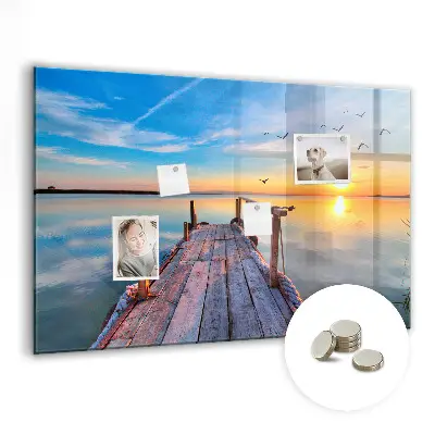 Lake jetty magnetic wall board