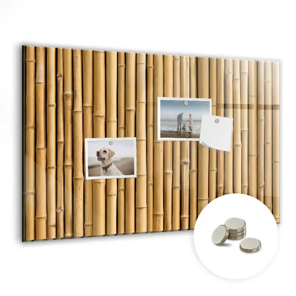 Bamboo magnetic board with sticks