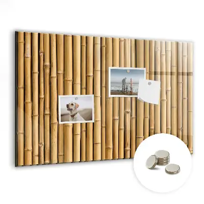 Bamboo magnetic board with sticks