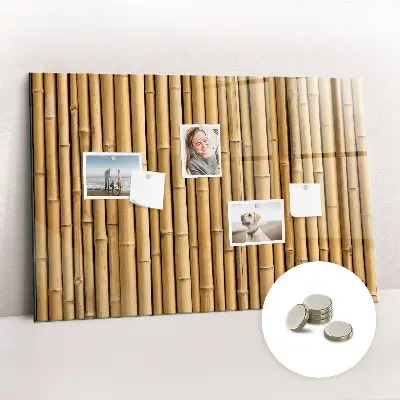 Bamboo magnetic board with sticks