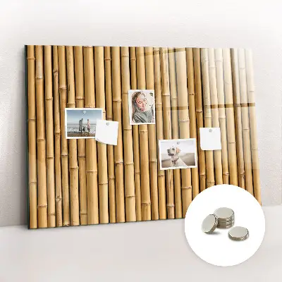 Bamboo magnetic board with sticks