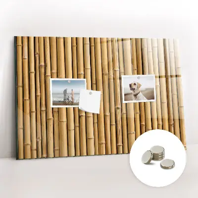 Bamboo magnetic board with sticks