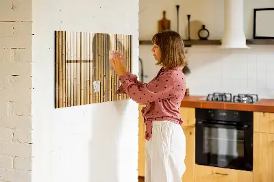 Bamboo magnetic board with sticks