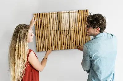 Bamboo magnetic board with sticks