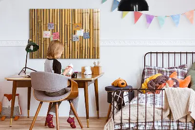 Bamboo magnetic board with sticks