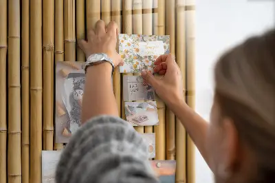 Bamboo magnetic board with sticks