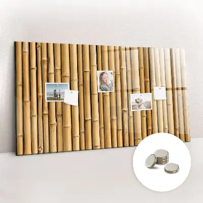 Bamboo magnetic board with sticks