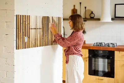 Bamboo magnetic board with sticks