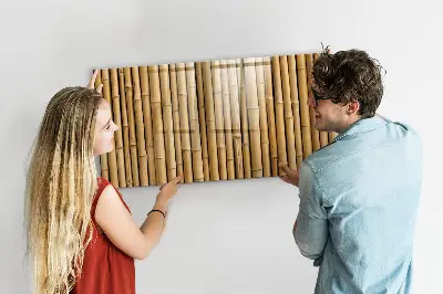 Bamboo magnetic board with sticks
