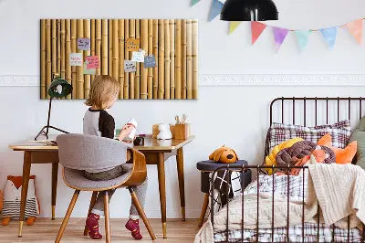 Bamboo magnetic board with sticks