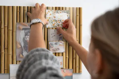 Bamboo magnetic board with sticks