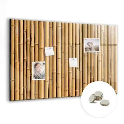 Bamboo magnetic board with sticks