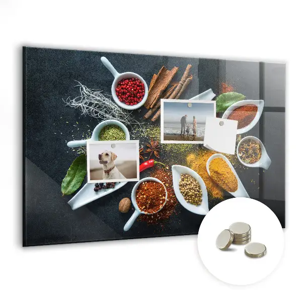 Magnetic wall spice board