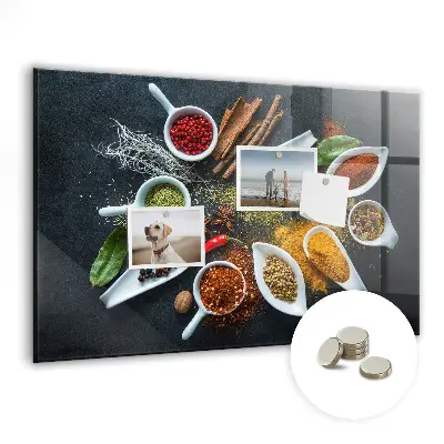 Magnetic wall spice board