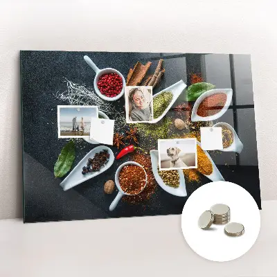 Magnetic wall spice board