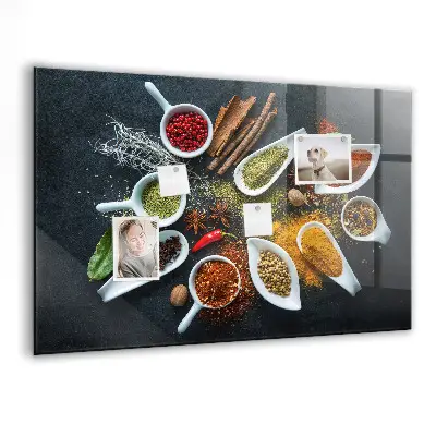 Magnetic wall spice board