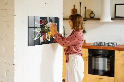 Magnetic wall spice board