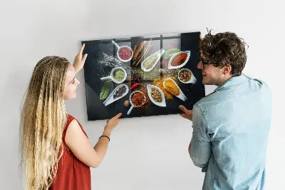 Magnetic wall spice board