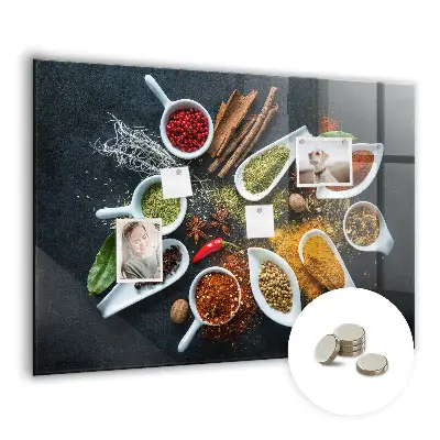 Magnetic wall spice board