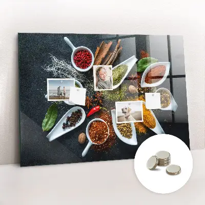 Magnetic wall spice board