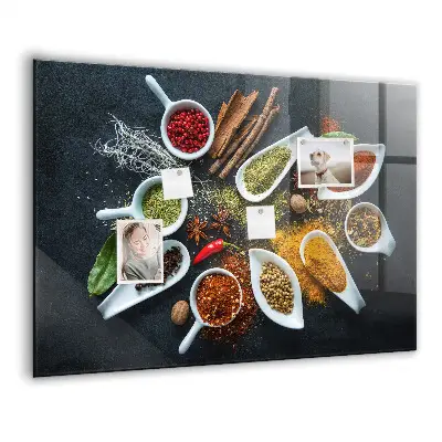 Magnetic wall spice board