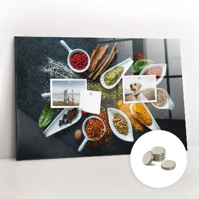 Magnetic wall spice board