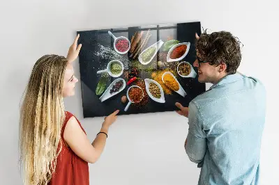 Magnetic wall spice board