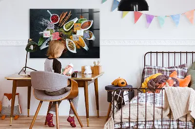 Magnetic wall spice board